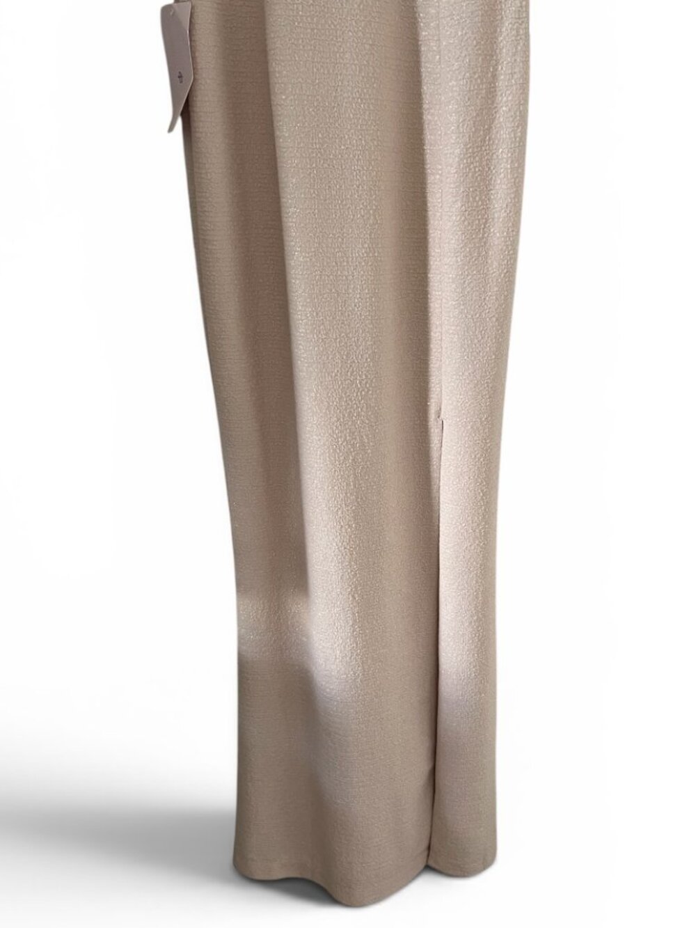 Adrianna Papell NEW Metallic Knit Maxi Dress/Gown In Champagne Size 4 - Picture 6 of 16